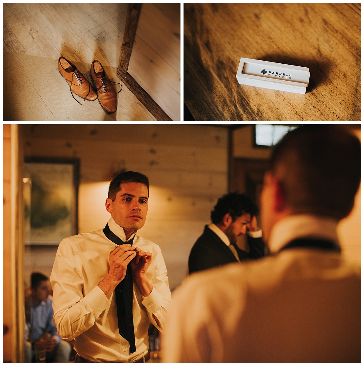 Groom getting ready