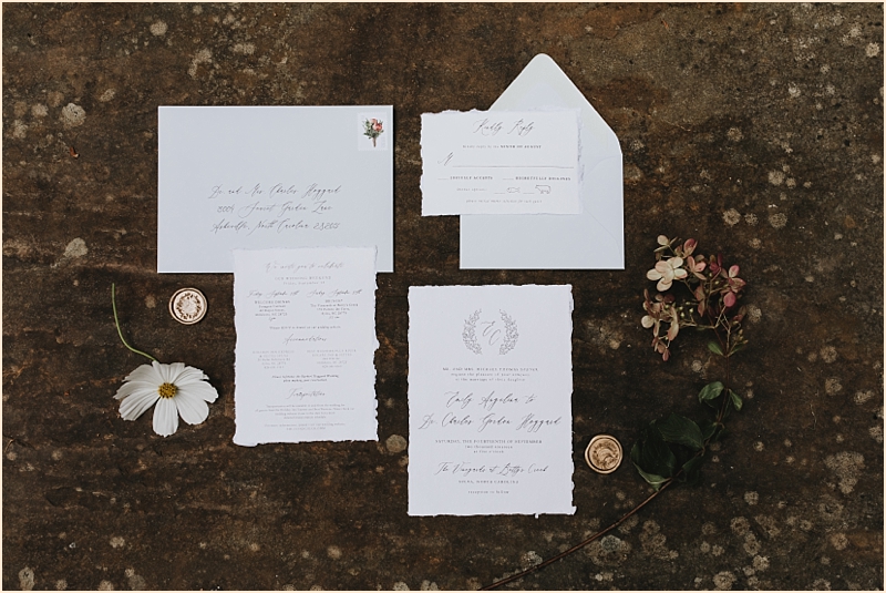 Vineyards at Betty's Creek Wedding wedding invitations