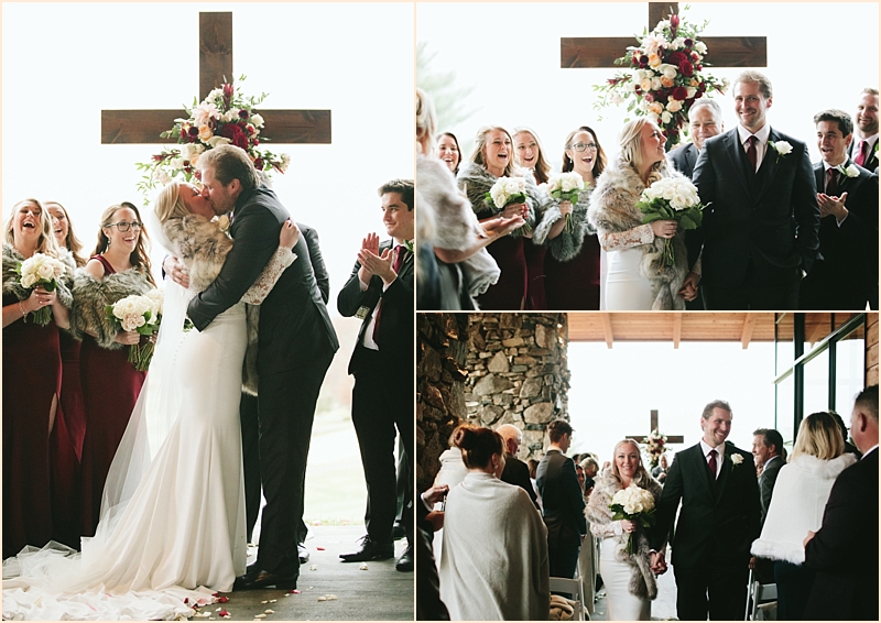 Couple's first kiss