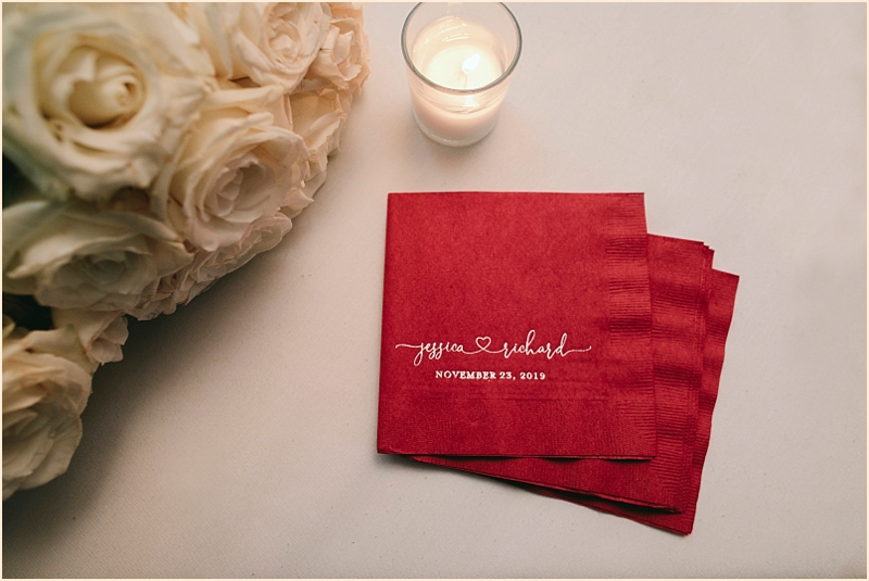 Personalized wedding napkins